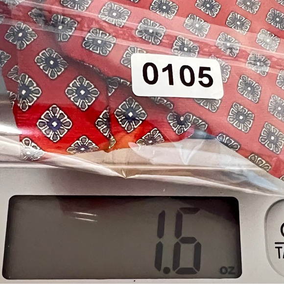 Christian Dior Silk Tie Red Blue‎ design Classic Evening Event - Picture 5 of 5